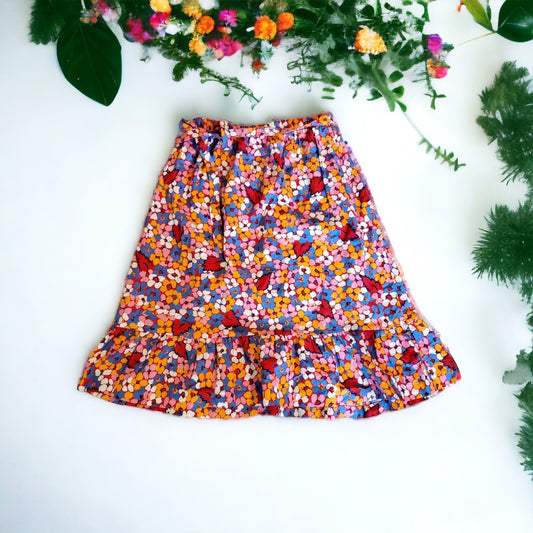 70s Floral Skirt